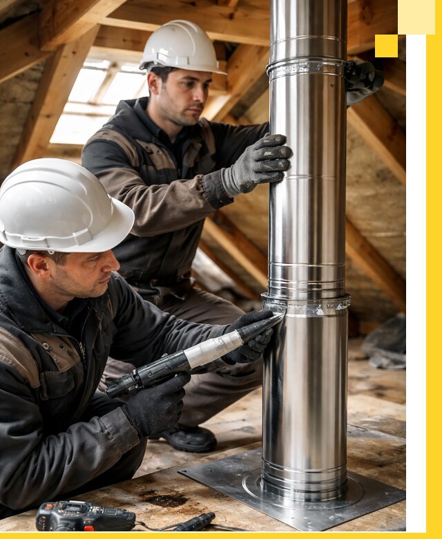 Монтаж дымоходов для каминов в Зеленодольске с гарантией качества