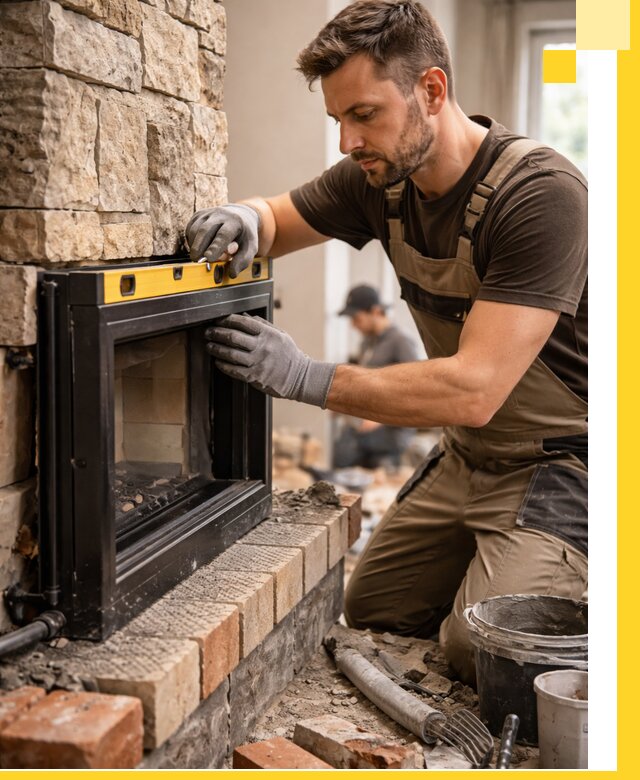 Дровяные камины под ключ в Зеленодольске: монтаж, обустройство