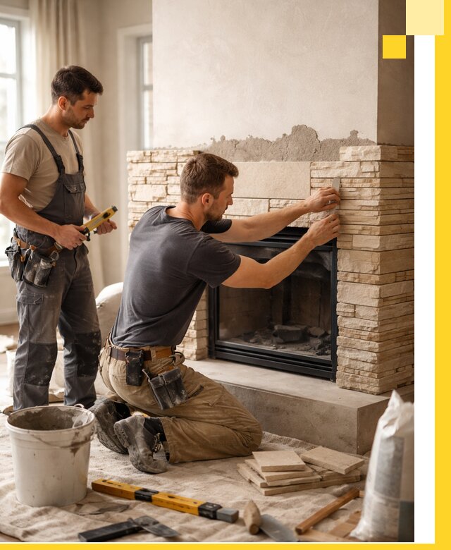 Установка и монтаж каминов для загородного дома в Зеленодольске