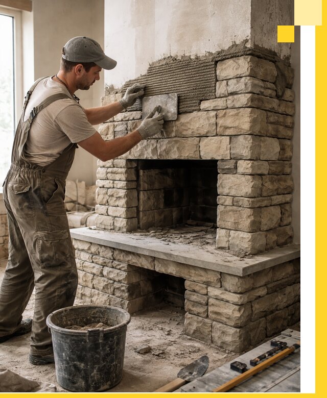 Строительство каминов под ключ в Зеленодольске от проектирования до монтажа