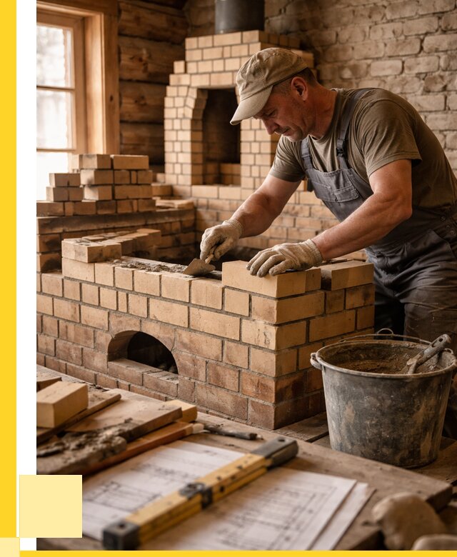 Кладка печей из кирпича в Зеленодольске цены от 31050 р. - ЭриданЗлн