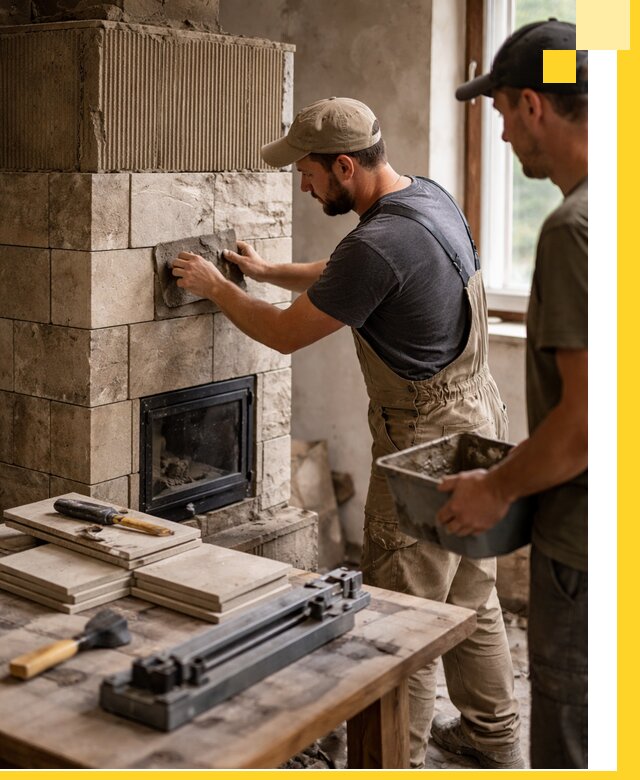 Профессиональная облицовка печей в Зеленодольске: керамика и камень