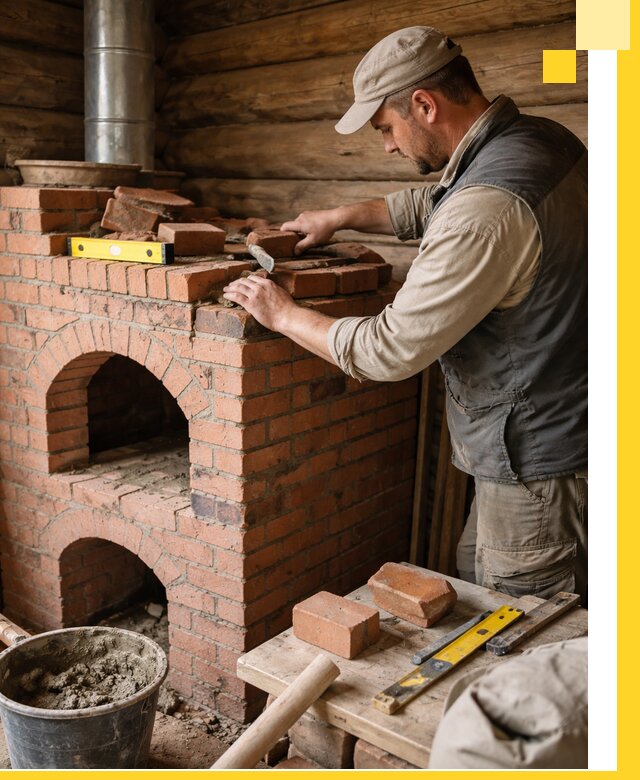 Изготовление и установка русских печей в Зеленодольске под ключ