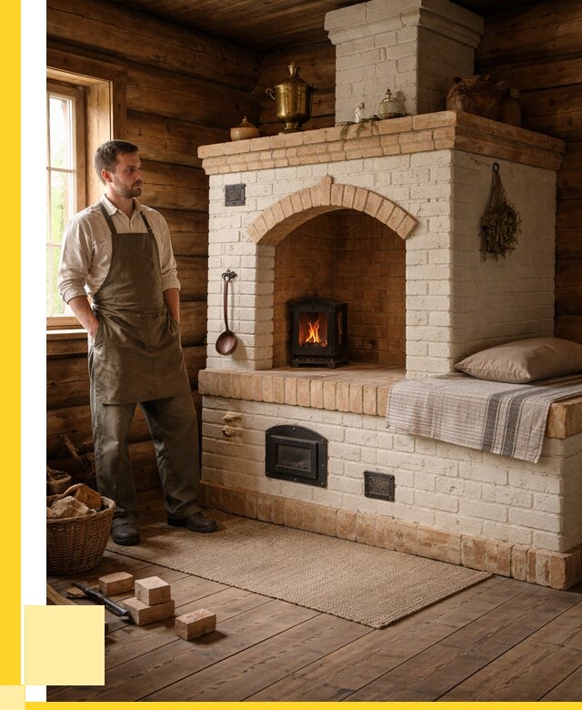 Русские печи с лежанкой под ключ в Зеленодольске от 155250 р. ЭриданЗлн