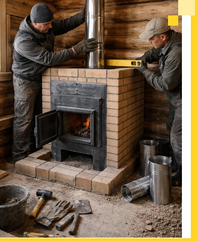 Проектирование, изготовление и установка банных печей в Зеленодольске