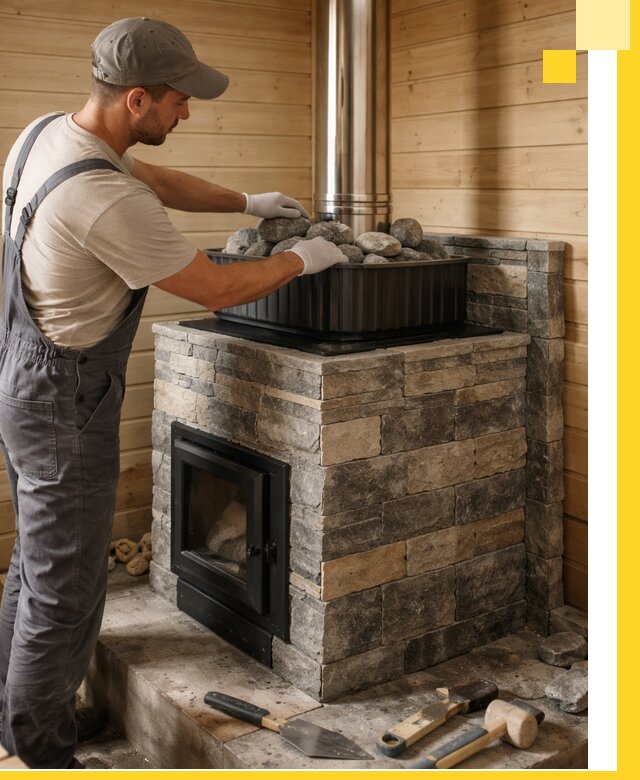 Печи для парной в Зеленодольске, производство, монтаж и обслуживание