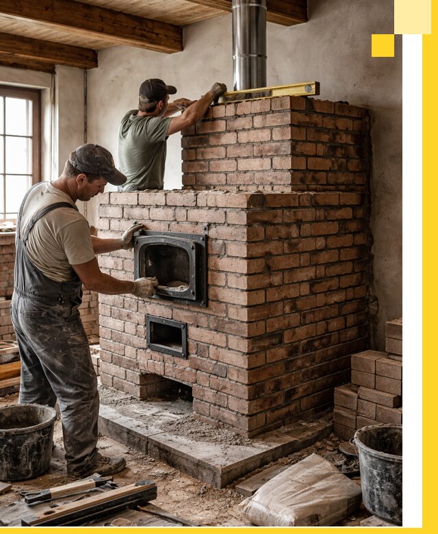 Печи для загородного дома под ключ в Зеленодольске — монтаж и сервис