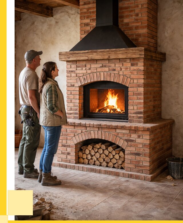 Печи камины из кирпича в Зеленодольске от 124200 р. | ЭриданЗлн