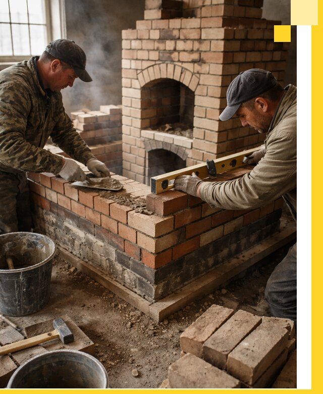 Изготовление и монтаж печей и каминов из кирпича в Зеленодольске