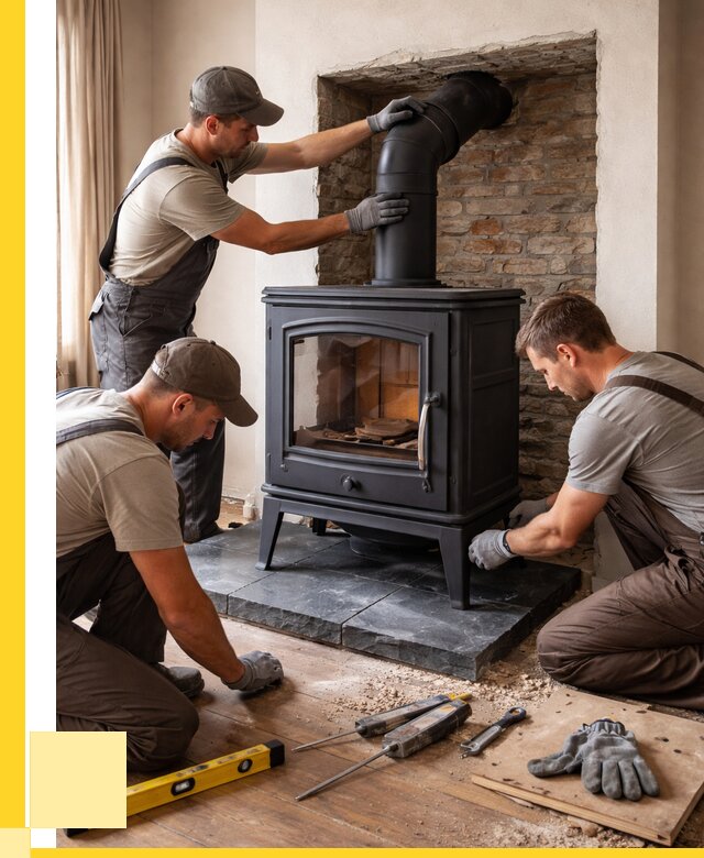 Монтаж печи камина в частном доме в Зеленодольске от 25875 р. | ЭриданЗлн