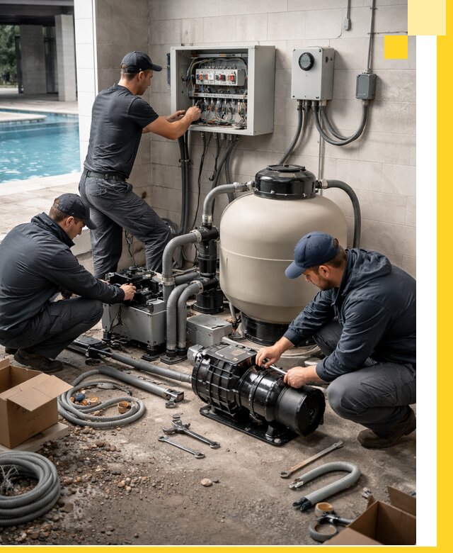 Профессиональный монтаж оборудования для бассейнов в Зеленодольске