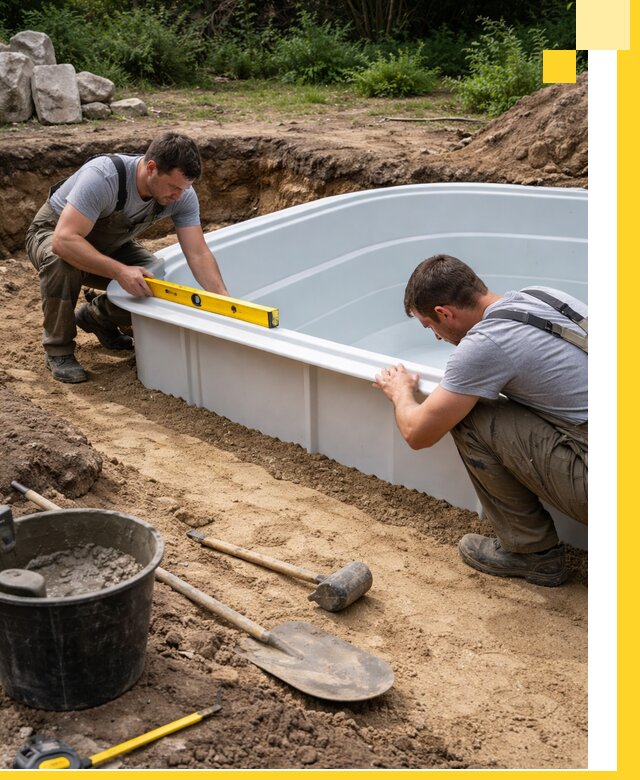 Производство и установка пластиковых бассейнов в Зеленодольске под ключ