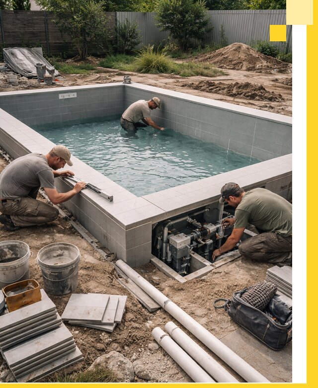 Строительство и монтаж бассейнов для дачи под ключ в Зеленодольске