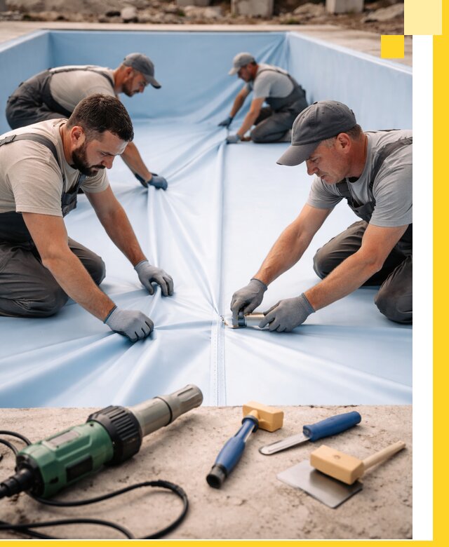 ПВХ пленка для бассейнов с монтажом и гарантией в Зеленодольске