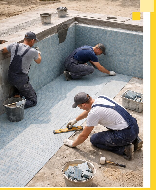 Укладка и установка плитки для бассейнов под ключ в Зеленодольске