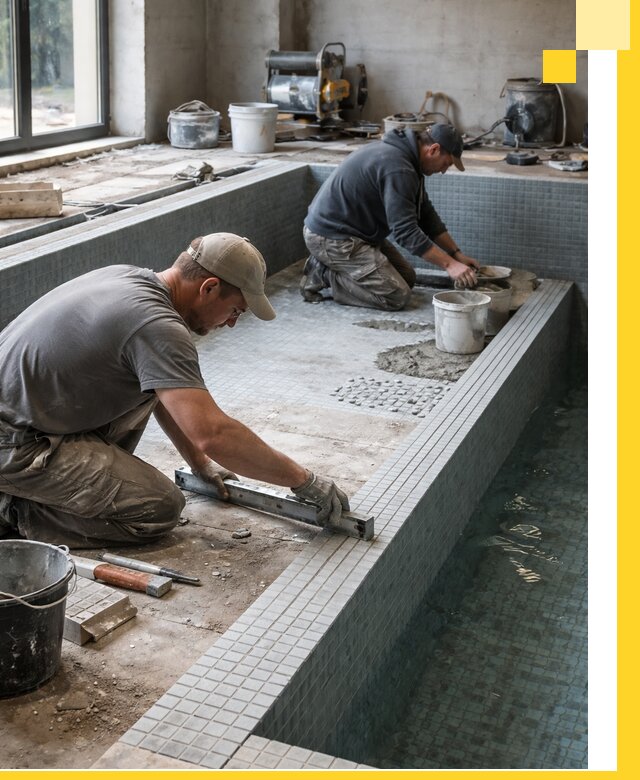 Строительство бассейна в частном доме в Зеленодольске под ключ