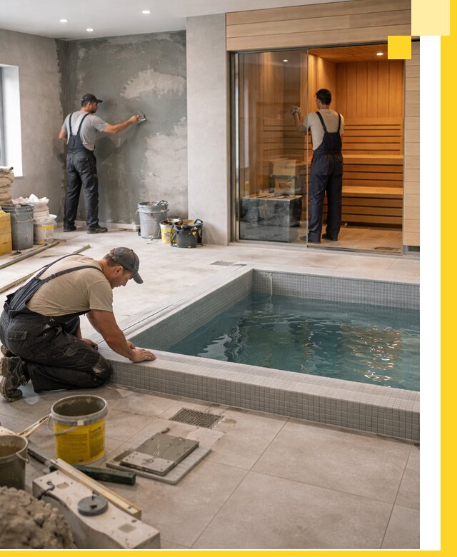 Проектирование и строительство сауны с бассейном в Зеленодольске