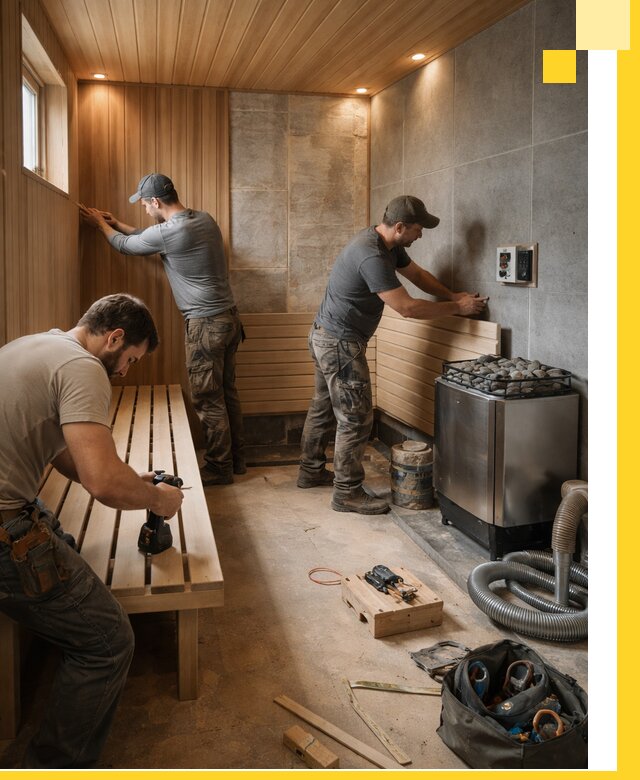Сауны под ключ в Зеленодольске, проектирование, строительство, отделка