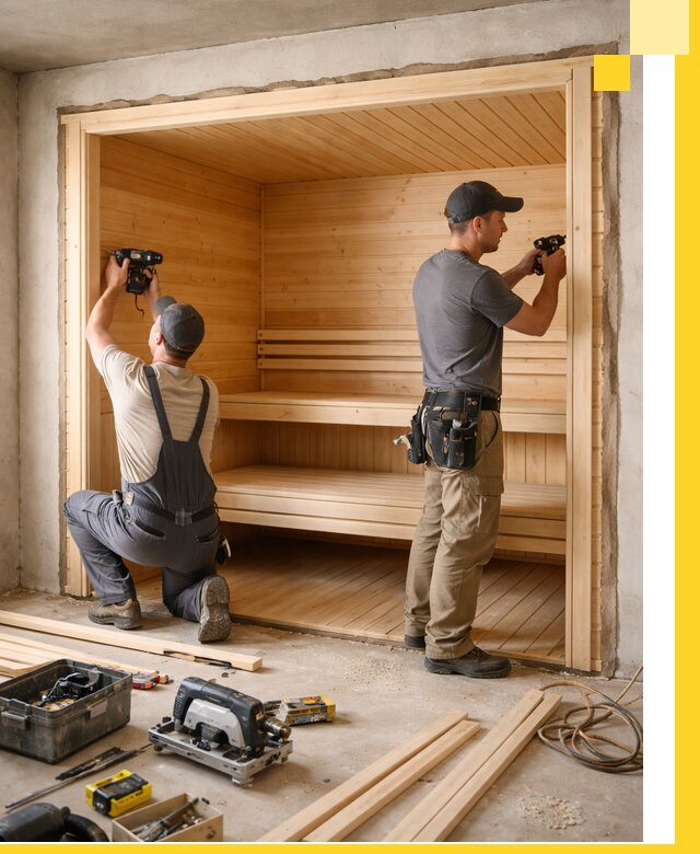 Монтаж саун под ключ в Зеленодольске — проектирование и установка