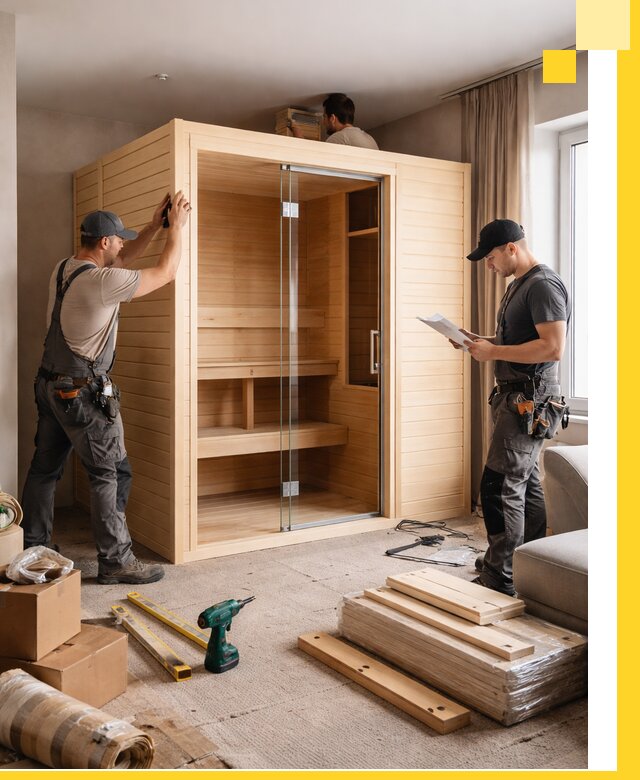 Установка и благоустройство саун в квартире в Зеленодольске