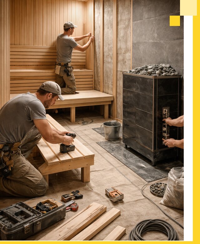 Дизайн и строительство интерьерных саун под ключ в Зеленодольске