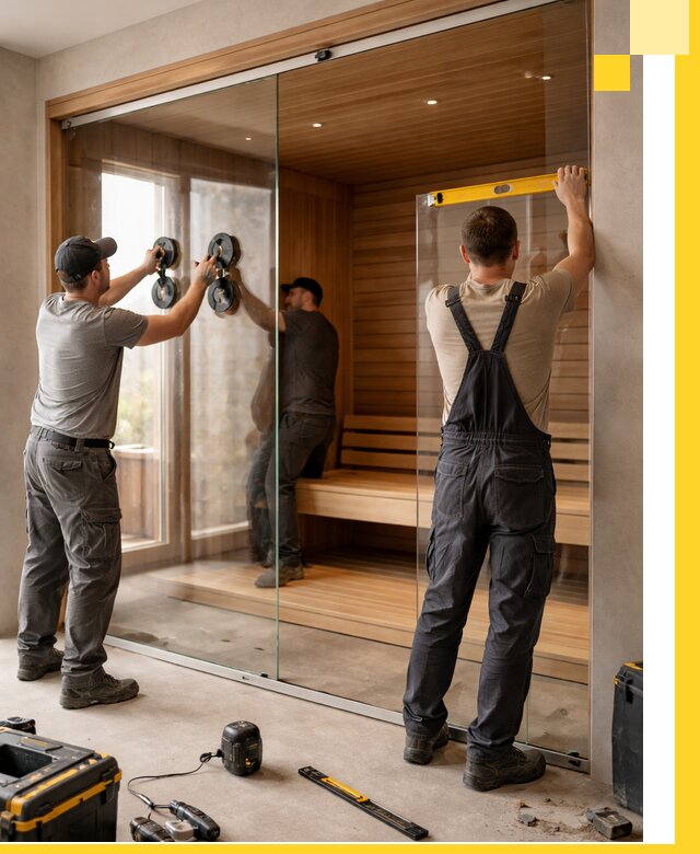 Производство и монтаж стеклянных саун под ключ в Зеленодольске