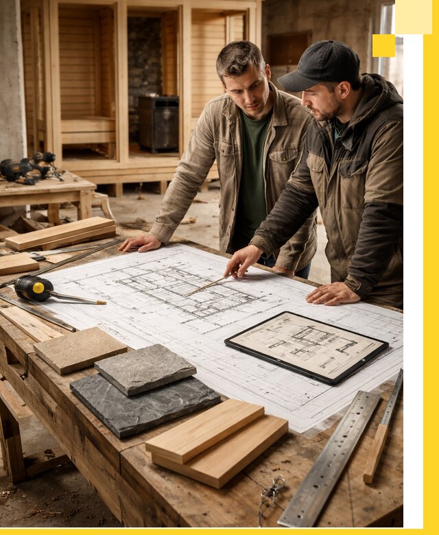 Проекты бань под ключ и планы строительства в Зеленодольске