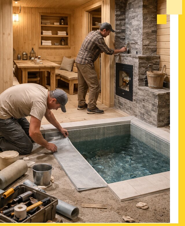 Строительство бань с комнатой отдыха под ключ в Зеленодольске