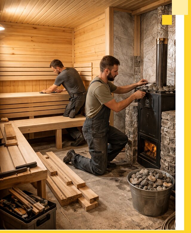 Дизайн и строительство интерьеров бань под ключ в Зеленодольске