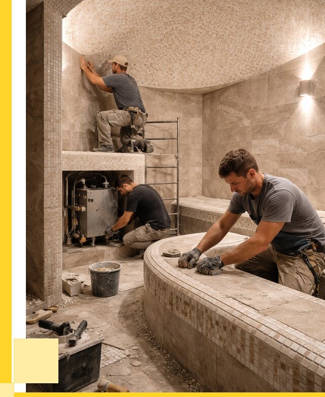 Монтаж хамамов под ключ в Зеленодольске от 258750 р. ЭриданЗлн