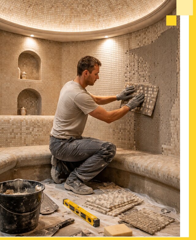 Устройство и монтаж домашнего хамама под ключ в Зеленодольске