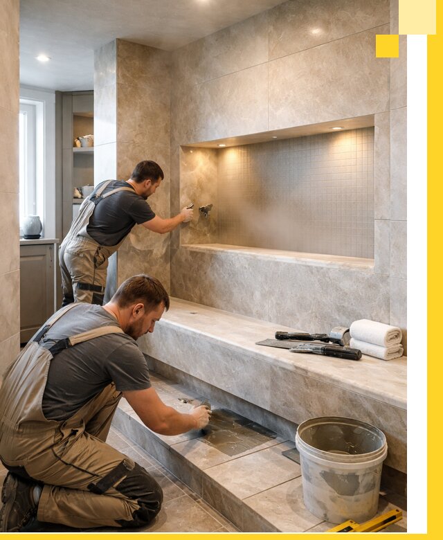 Профессиональное строительство хамама в квартире в Зеленодольске